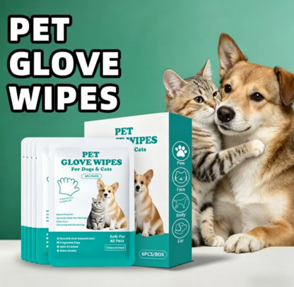 Pet paw grooming glove