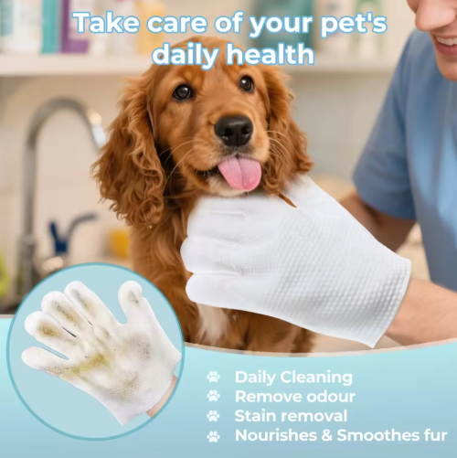 Pet paw grooming glove