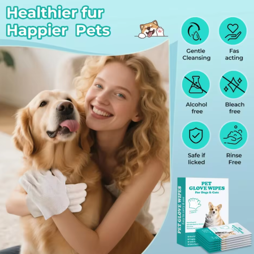 Pet paw grooming glove